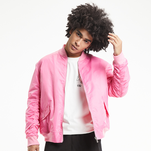 Stand-up collar multi-pocket baseball jacket