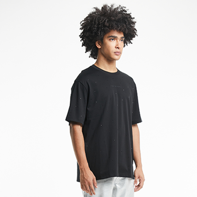 Solid color small dot hole T-shirts