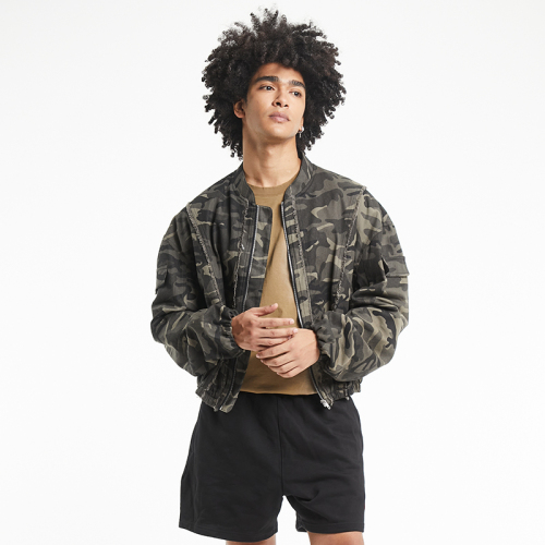 American retro camouflage chore jacket