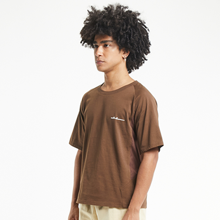 Pure cotton mesh stitching breathable T-shirts