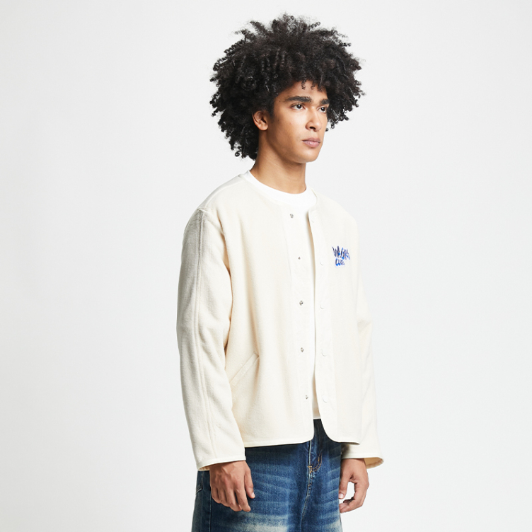 American haute couture embroidered button jacket