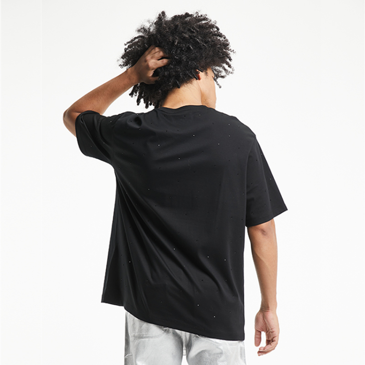 Solid color small dot hole T-shirts