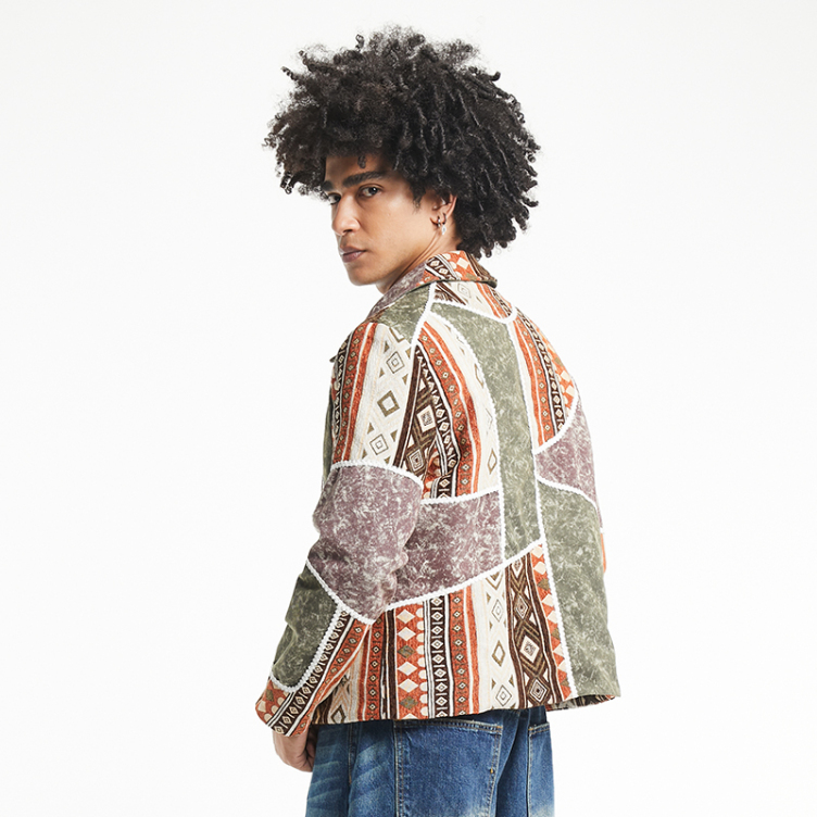 Boho chic patchwork trend jacket