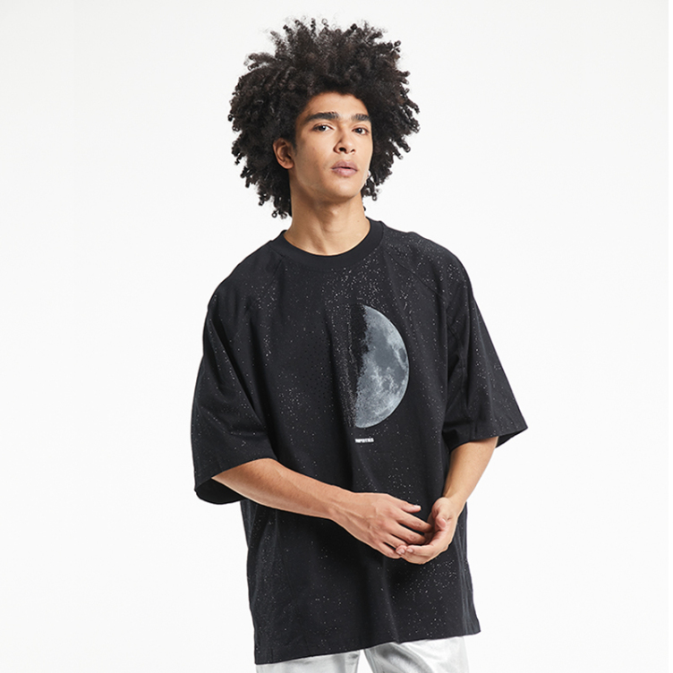 Sparkly starry short-sleeved T-shirts