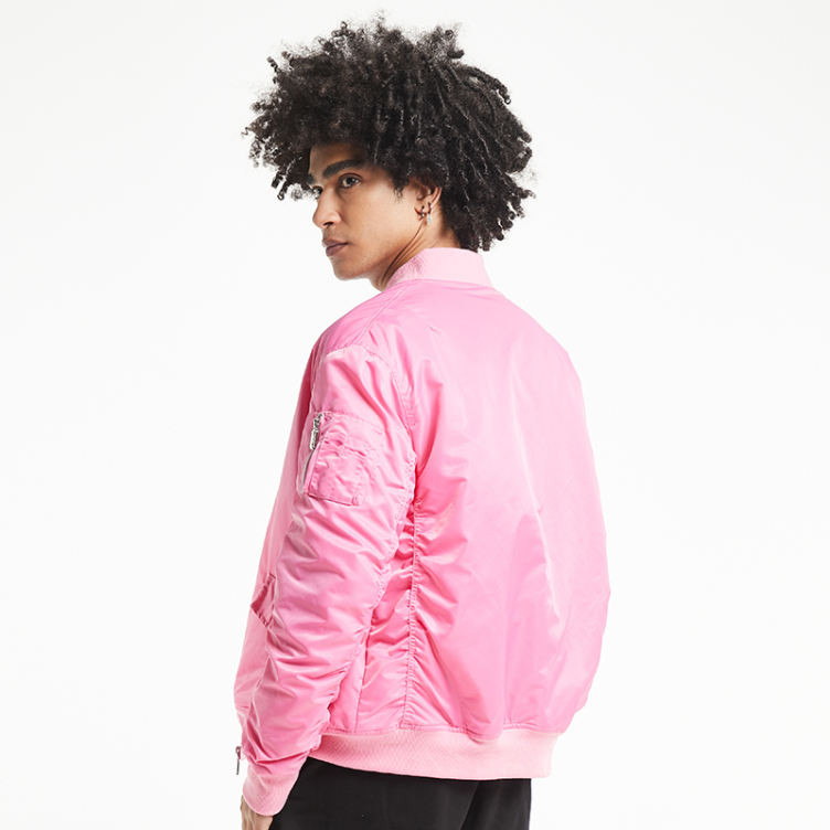 Stand-up collar multi-pocket baseball jacket