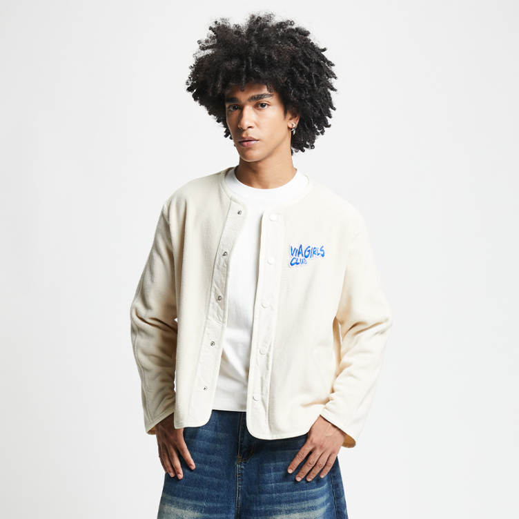 American haute couture embroidered button jacket