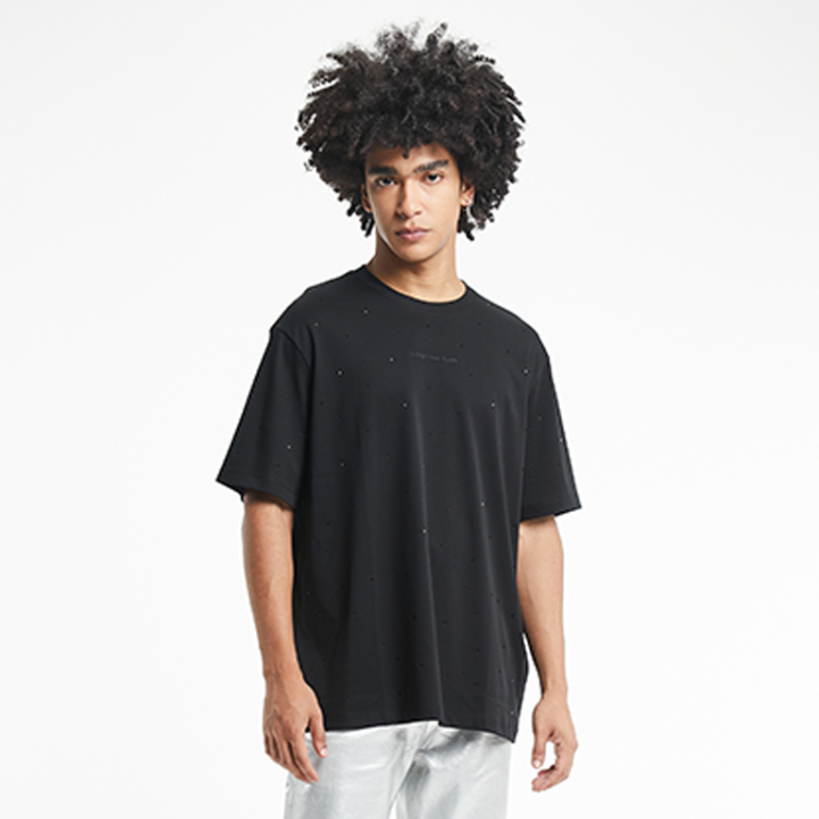 Solid color small dot hole T-shirts
