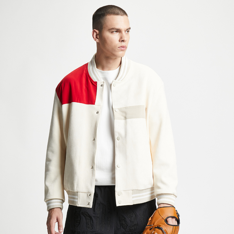 Fashion senior sense color matching casual jacket