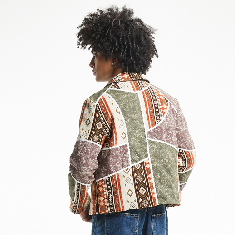 Boho chic patchwork trend jacket