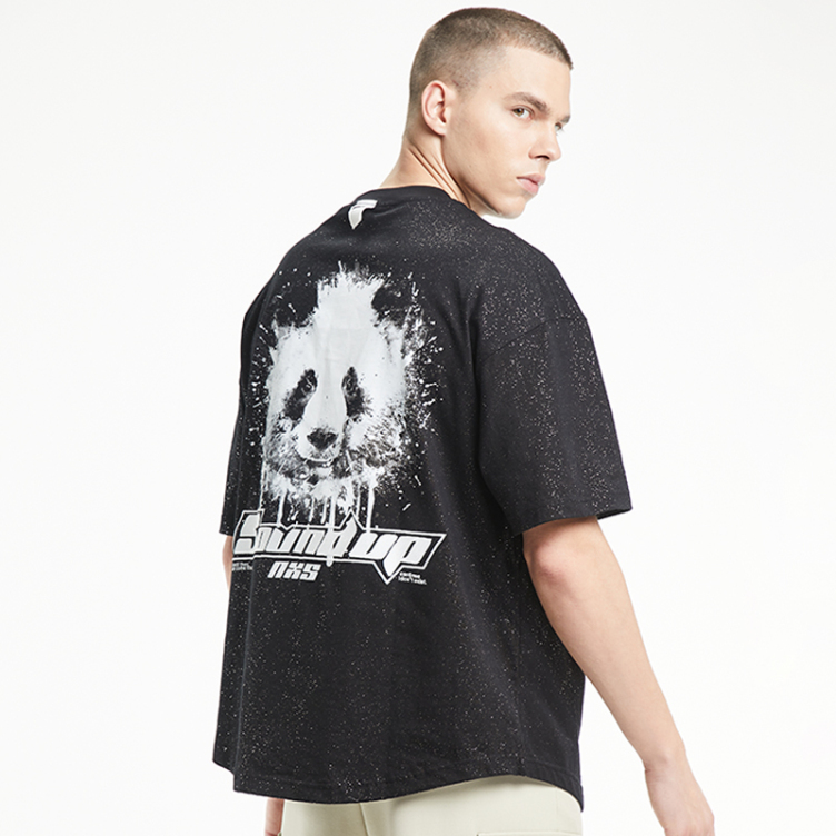 Retro simple crew neck casual short-sleeved T-shirts