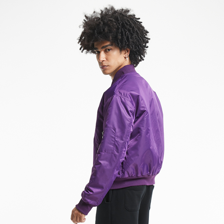 Fall military style embroidered insignia baseball jacket