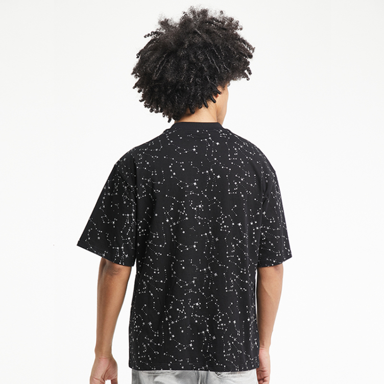 Cool casual chain star pattern trend T-shirts