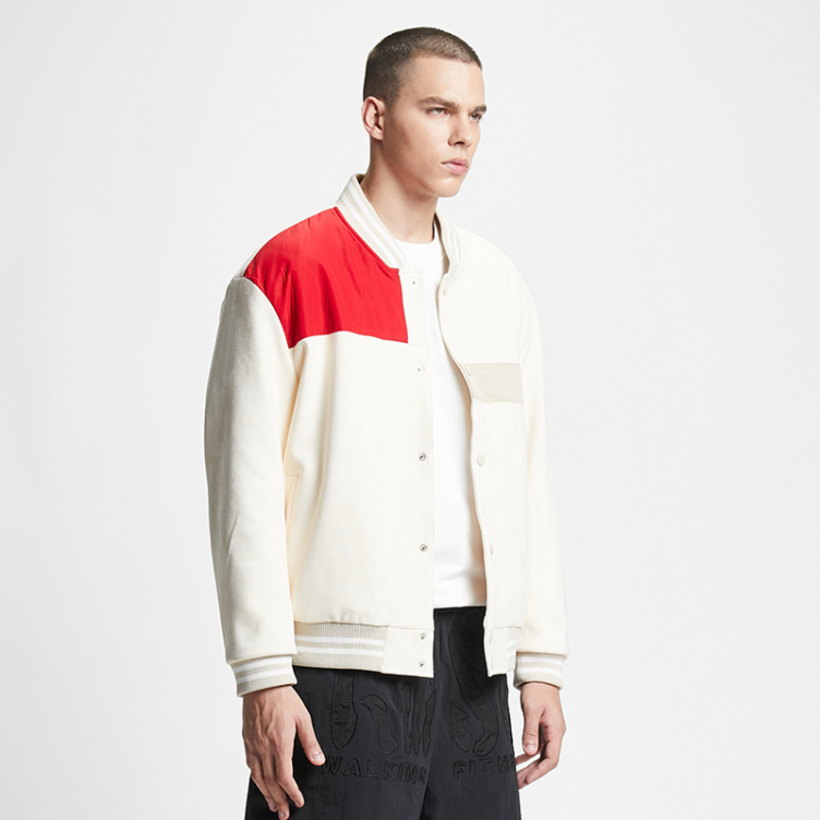 Fashion senior sense color matching casual jacket