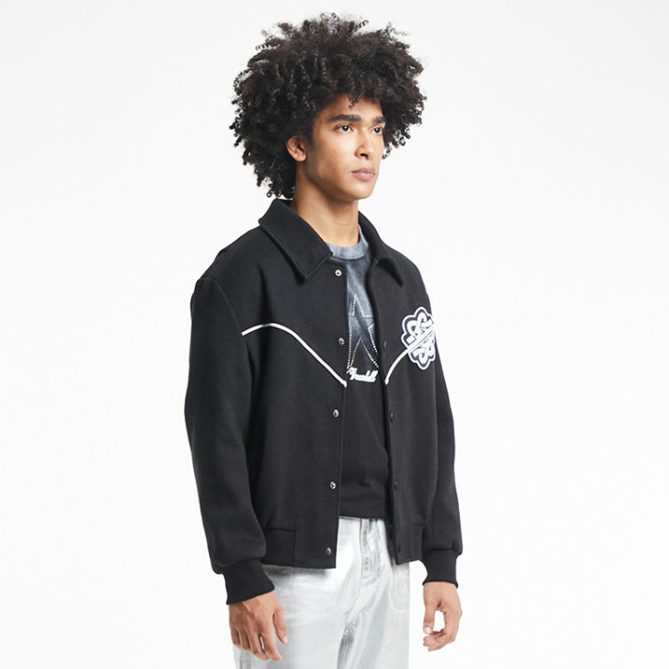 Hip hop High Street Ties Embroidered casual bomber jacket