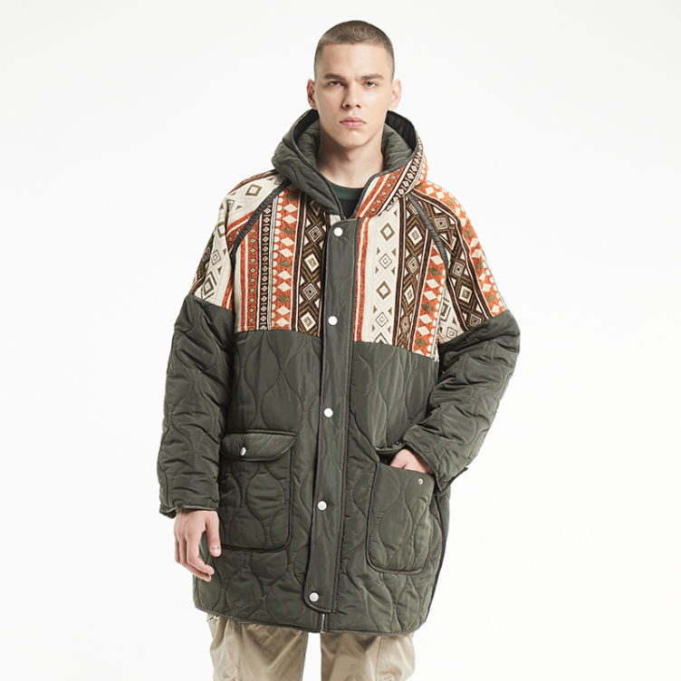 Multi-color pattern 3D printing digital printed quilted jacket