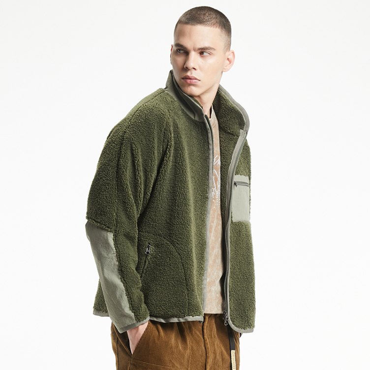 Lamb wool big pockets jacket