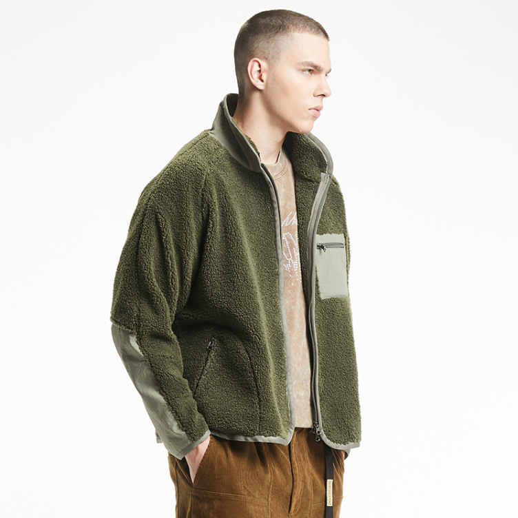 Lamb wool big pockets jacket