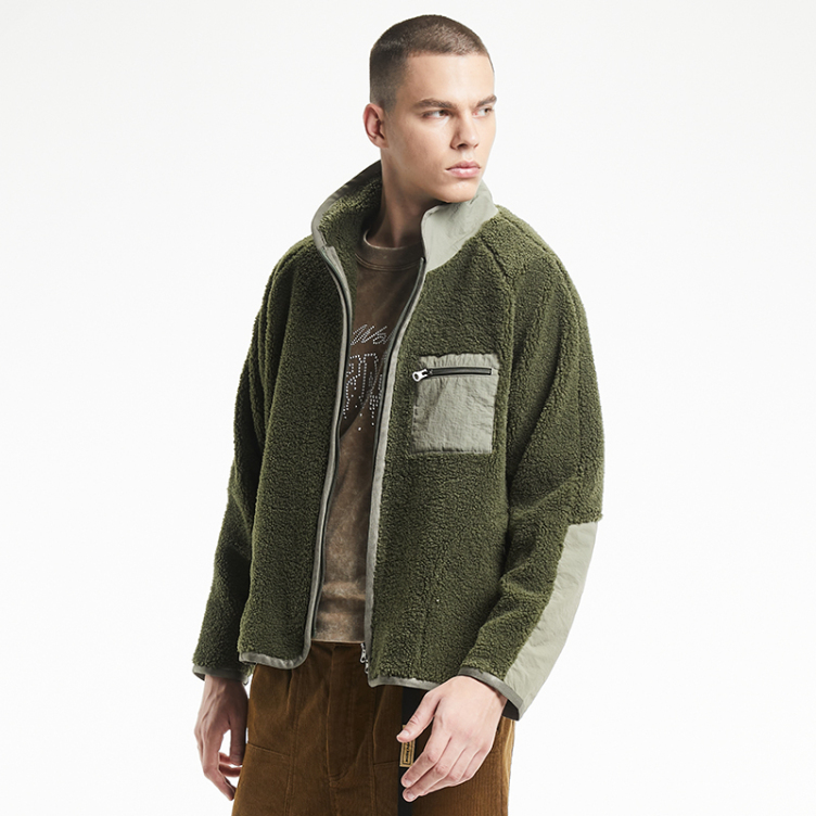 Lamb wool big pockets jacket