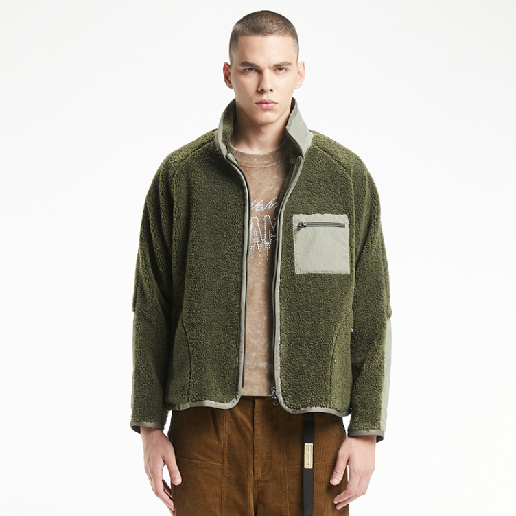 Lamb wool big pockets jacket