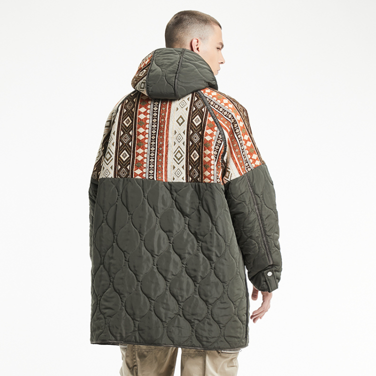 Multi-color pattern 3D printing digital printed quilted jacket