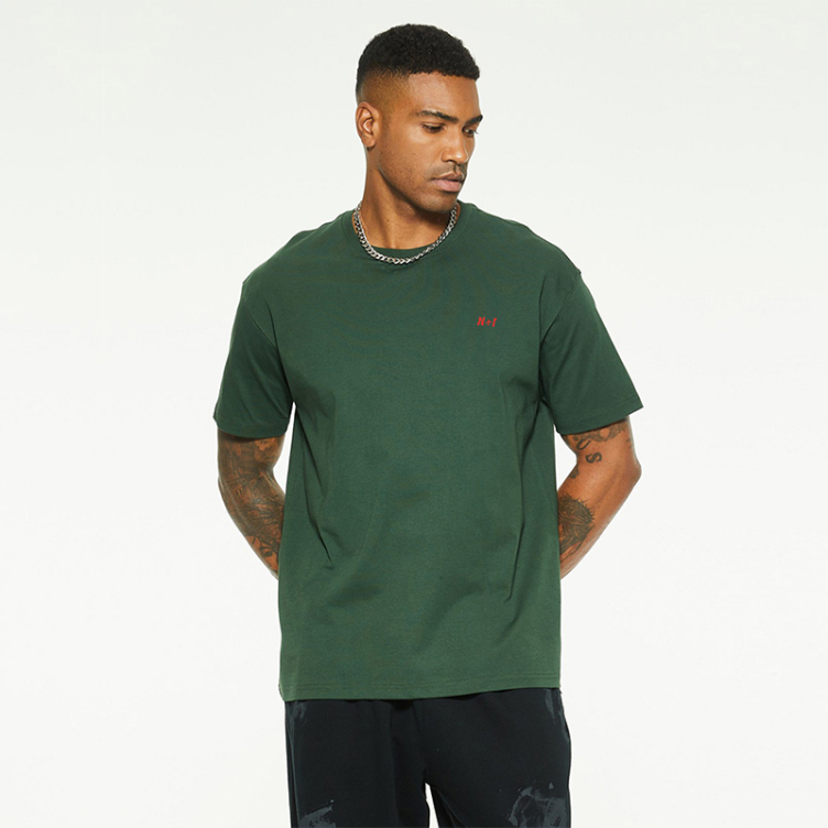 Simple pure color letters print comfortable T-shirts