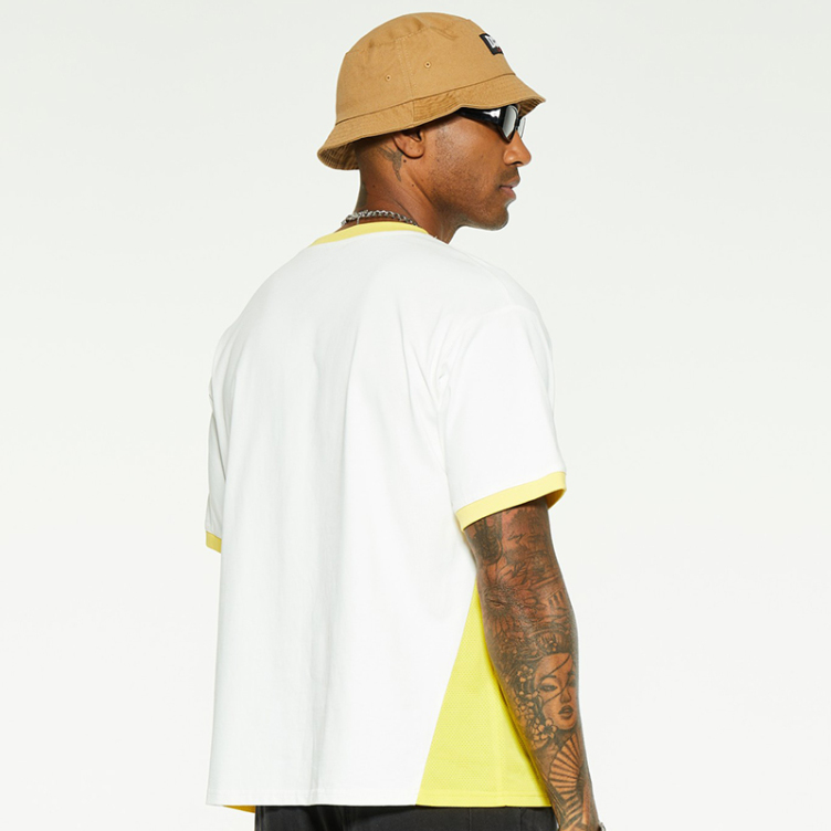 Short-sleeved casual color matching T-shirts