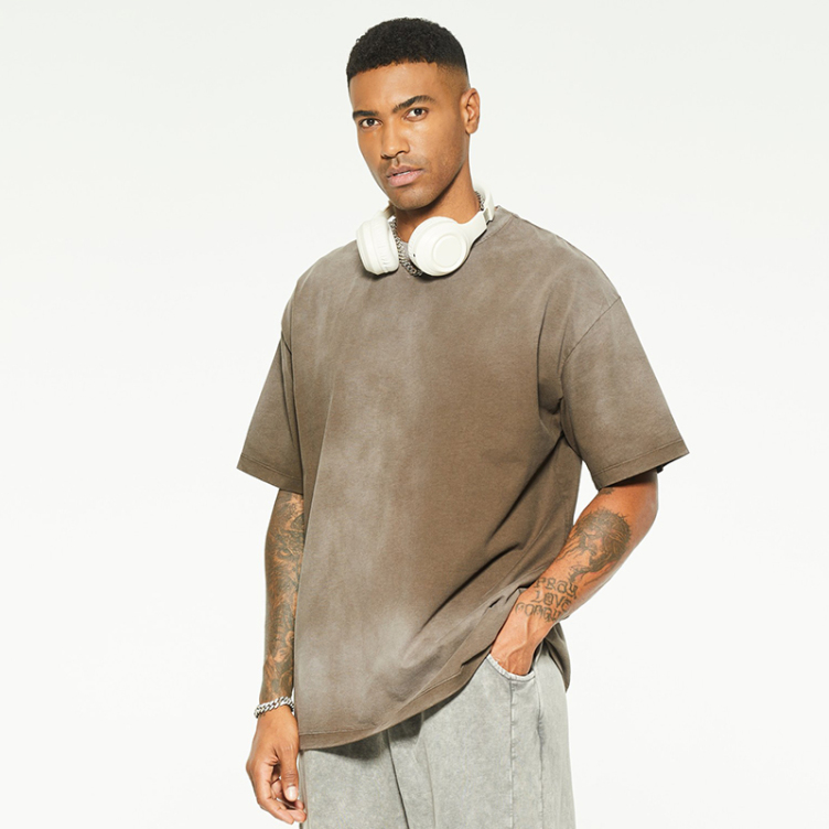 Pure color simple wash T-shirts