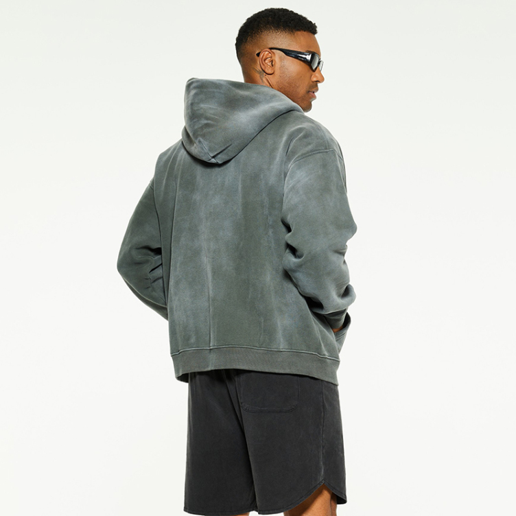 High street spray dye wash hoodies