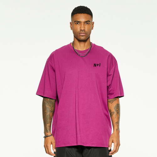 Rose red fashion loose casual short sleeve T-shirts