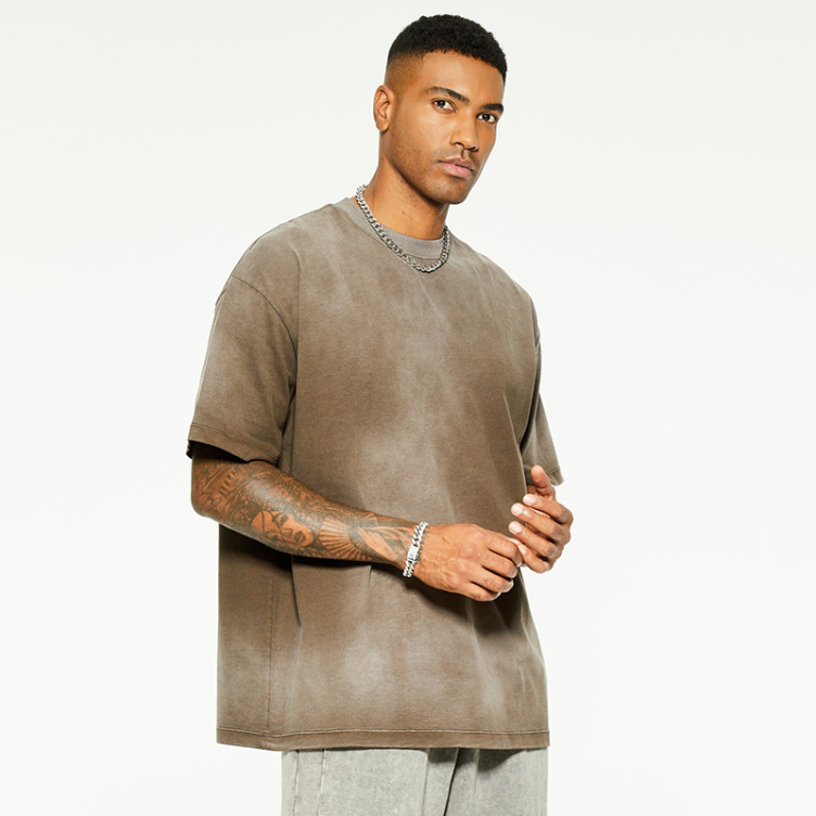 Pure color simple wash T-shirts