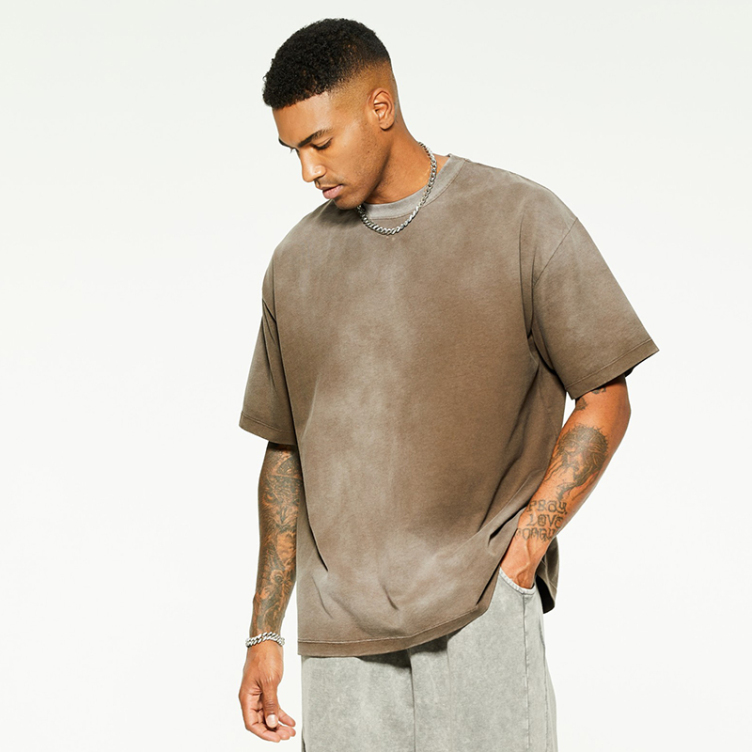Pure color simple wash T-shirts