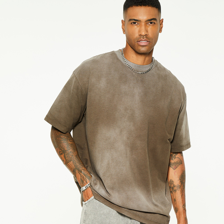 Pure color simple wash T-shirts
