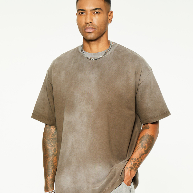 Pure color simple wash T-shirts