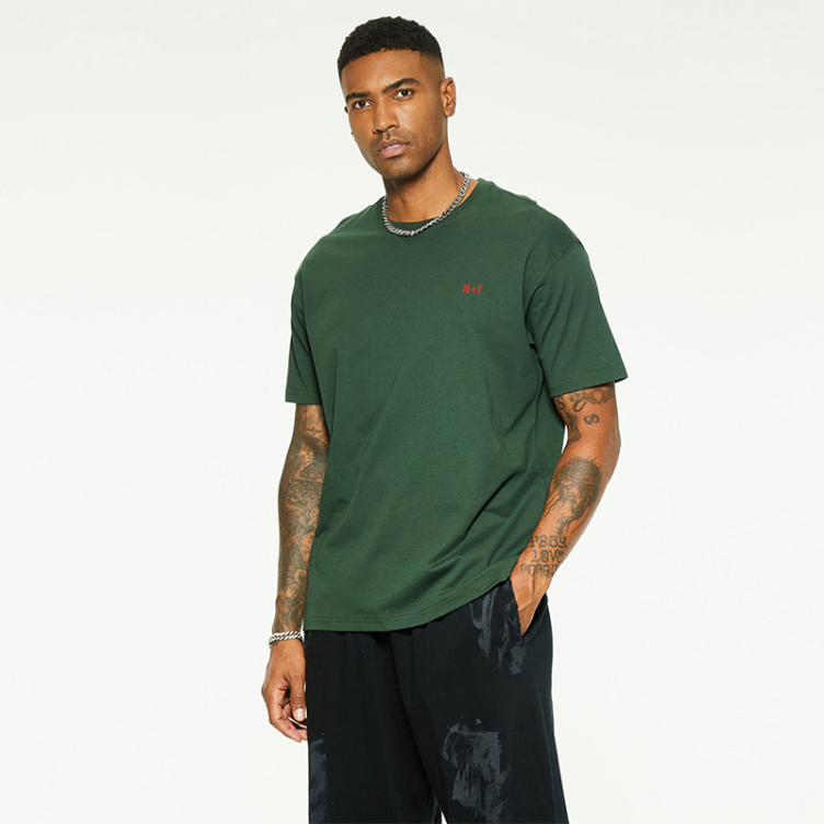 Simple pure color letters print comfortable T-shirts