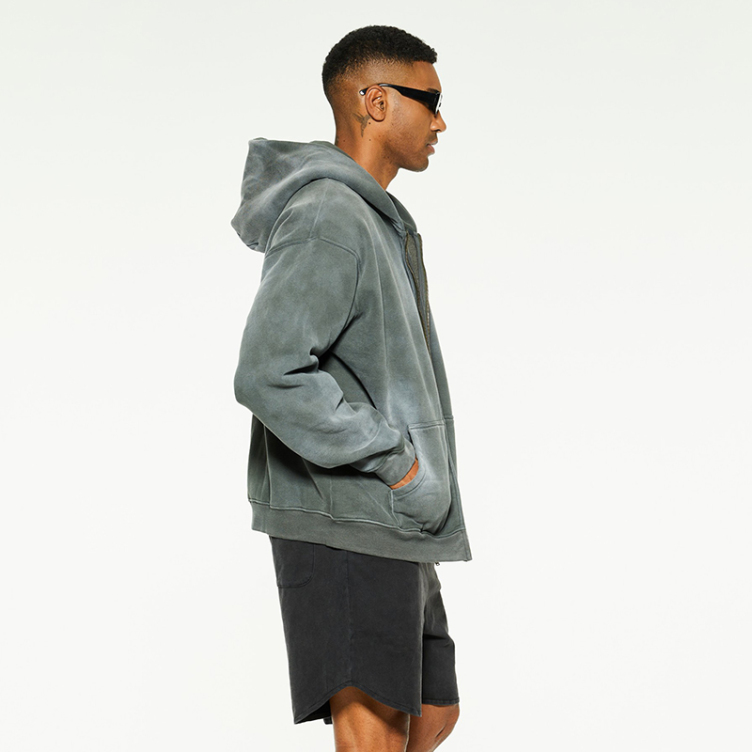 High street spray dye wash hoodies