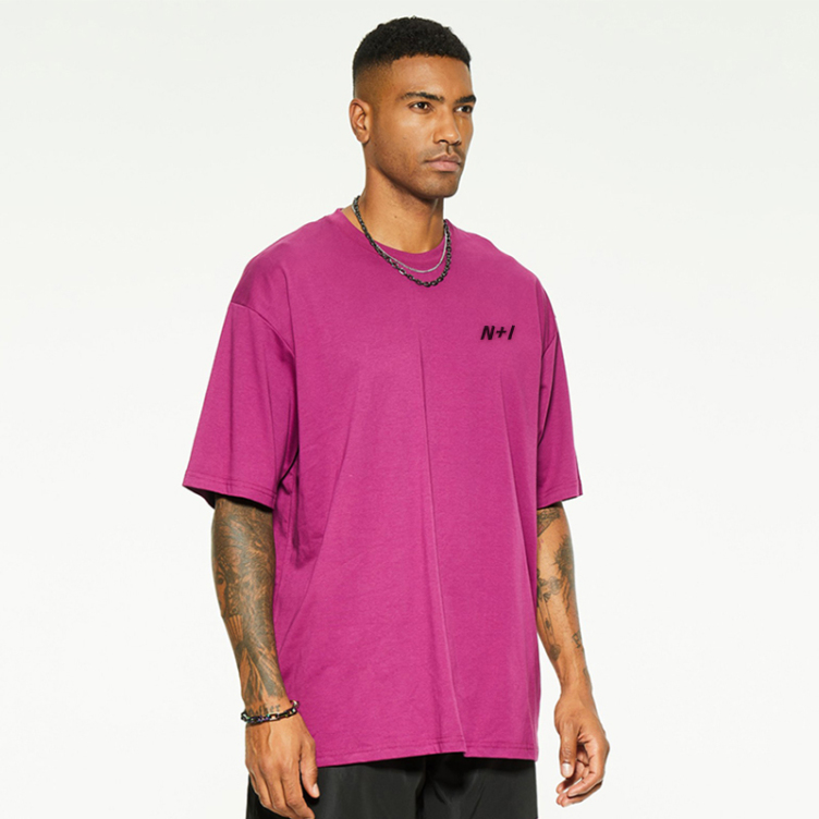 Rose red fashion loose casual short sleeve T-shirts