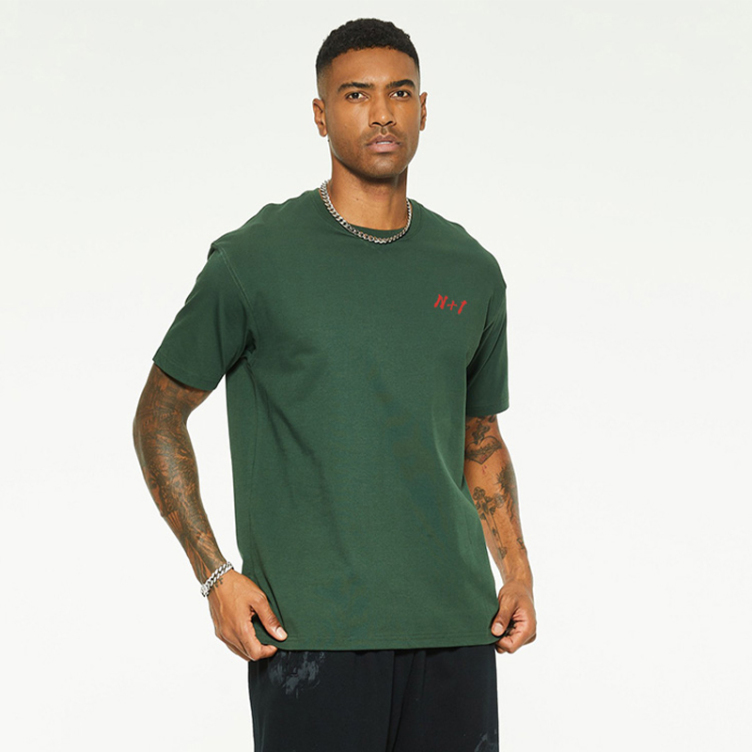Simple pure color letters print comfortable T-shirts