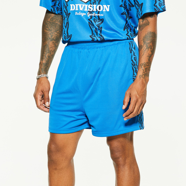 High street style monogram mesh breathable double shorts