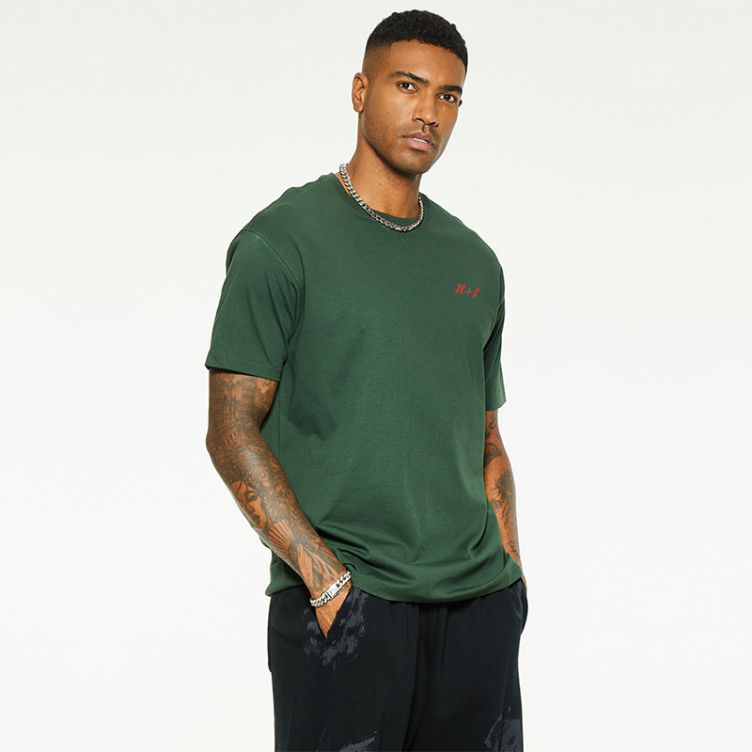 Simple pure color letters print comfortable T-shirts