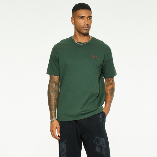 Simple pure color letters print comfortable T-shirts