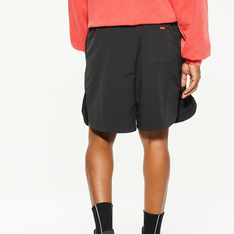 Patch embroidery trend letters short opening shorts