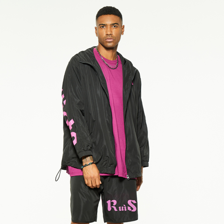 New alphabet print outdoor thin batsleeve jackets