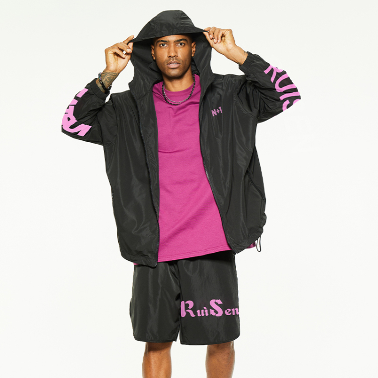 New alphabet print outdoor thin batsleeve jackets