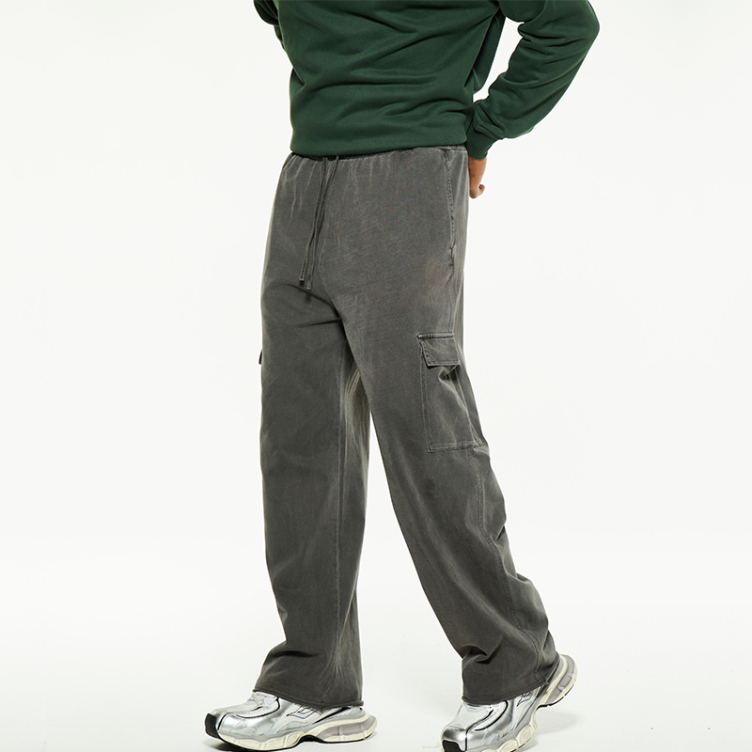High quality padded and thickened loose straight cargo pants