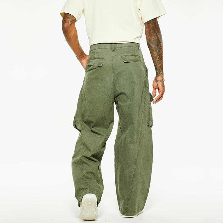 American vintage design multi-pocket cargo pants