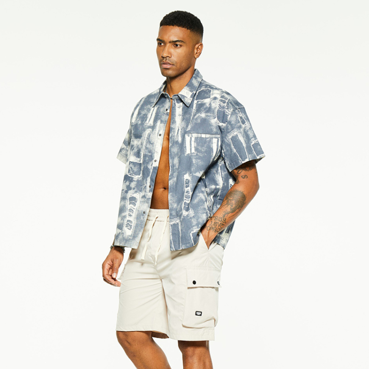 Stylish washed and ripped denim shirts