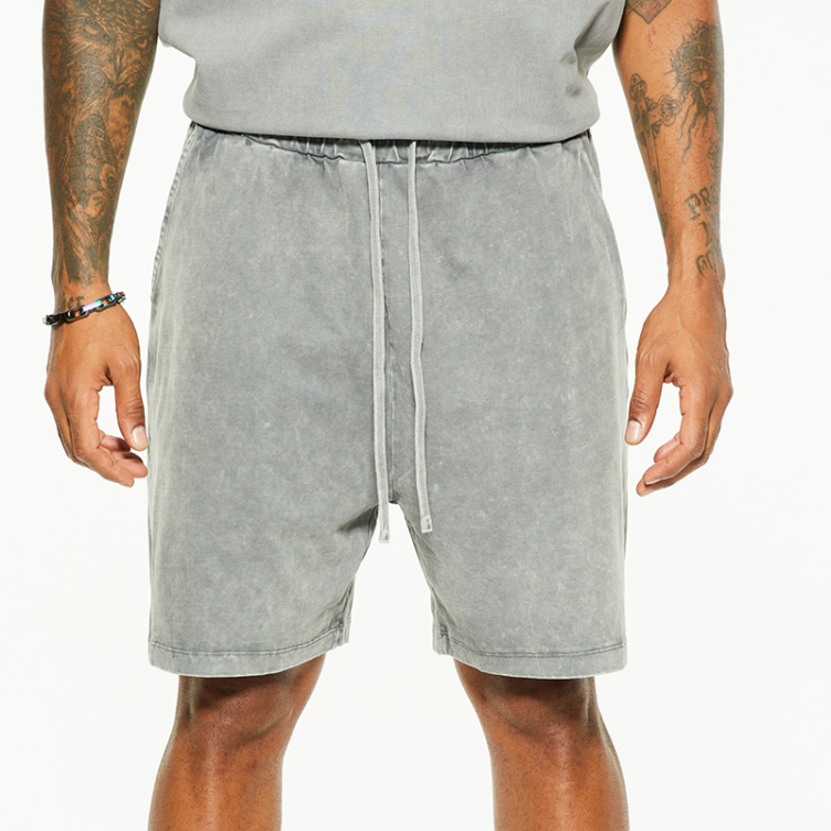 Pure color organic cotton casual sport shorts