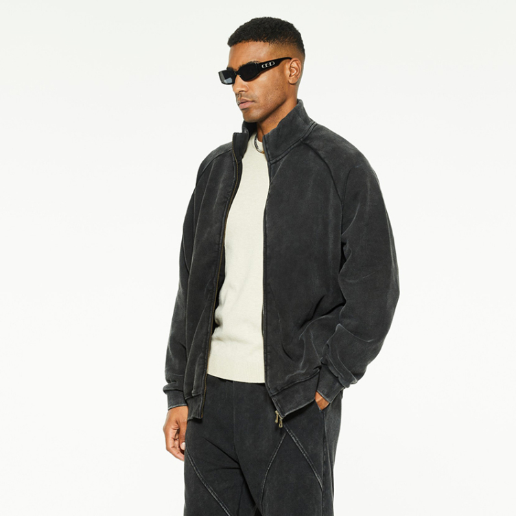 Stand-up collar tide wash jackets