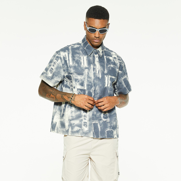 Stylish washed and ripped denim shirts