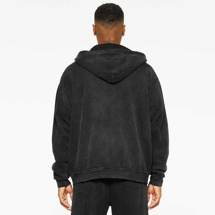 Loose casual jet horse hooded sweatshirt jackets